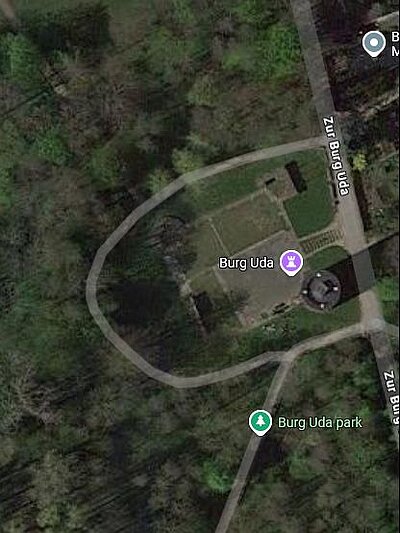 <h5>Burg Uda aus der Vogelperspektive </h5> Screenshot_Burg2